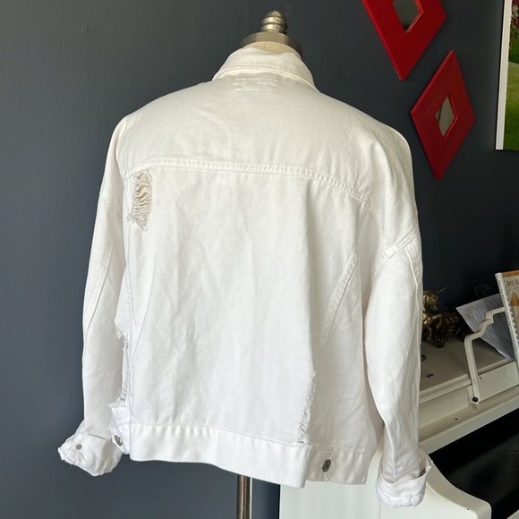 NWT white denim jacket size L - Picture 4 of 9